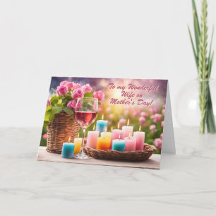 Cartes Pour Fêtes Annuelles Épouse Joyeuse Fête des Mères Acclamations avec du