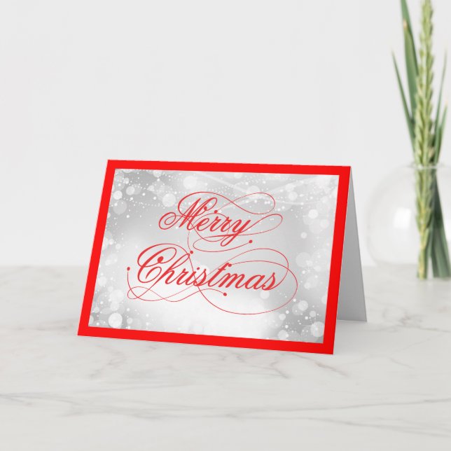Cartes Pour Fêtes Annuelles Épouse Noël en rouge Design White Bokee (Devant)