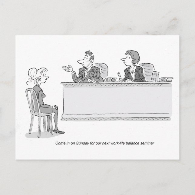 Cartes Pour Fêtes Annuelles Équilibre de la vie de travail (Devant)