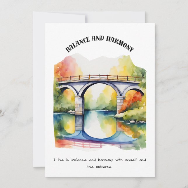CARTES POUR FÊTES ANNUELLES ÉQUILIBRE ET HARMONIE (Devant)