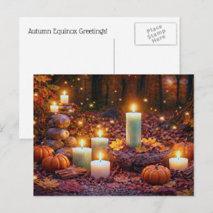 Cartes Pour Fêtes Annuelles Équinoxe d'automne Mabon Bougies Forêt