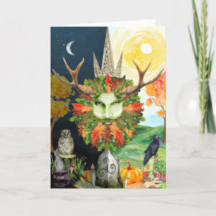 Cartes Pour Fêtes Annuelles Équinoxe d'automne Mabon Greenman