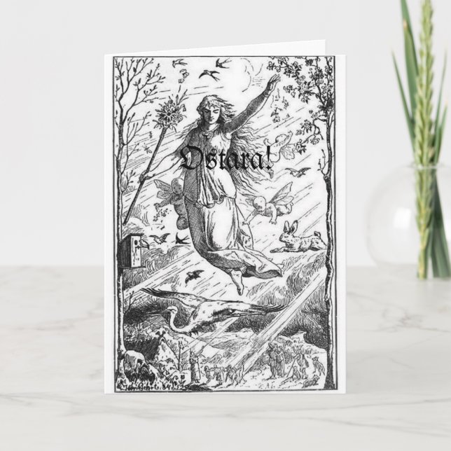 Cartes Pour Fêtes Annuelles Équinoxe de ressort d'Ostara (Devant)