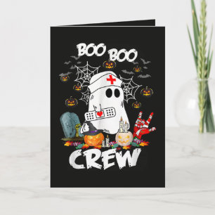 Cartes Pour Fêtes Annuelles Équipage Boo Boo Infirmière Fantôme Halloween Effr