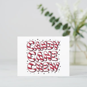 Cartes Pour Fêtes Annuelles Équipage de l'amant de canne en sucre de Noël Xmas