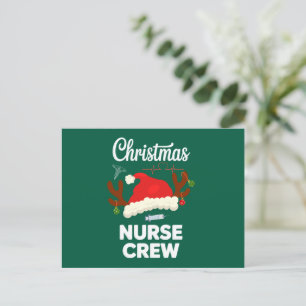 Cartes Pour Fêtes Annuelles Équipage de l'infirmière de Noël Noël Noël