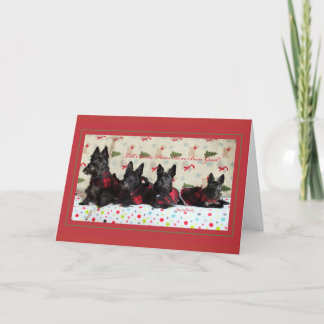 Cartes Pour Fêtes Annuelles Équipage de Noël de Scottie