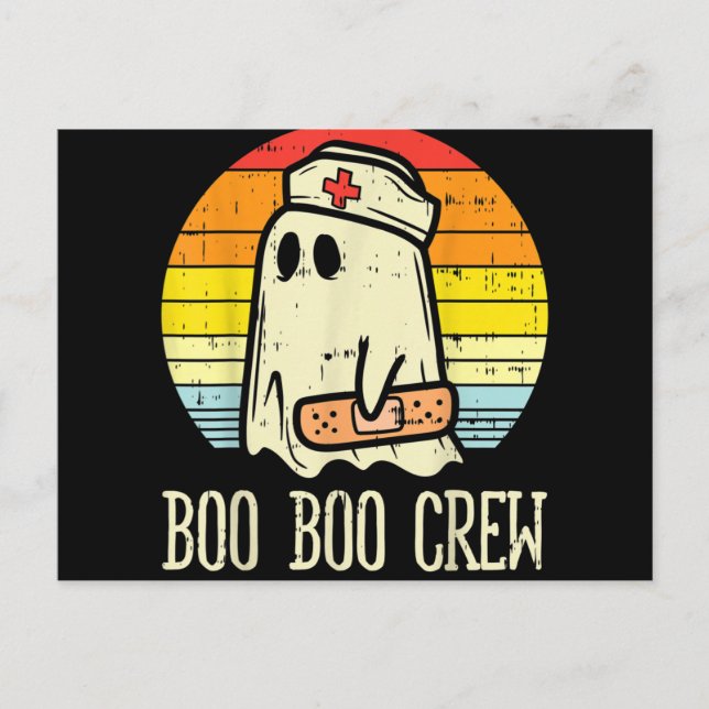 Cartes Pour Fêtes Annuelles Équipe Boo Boo Infirmière Halloween Pour Infirmièr (Devant)