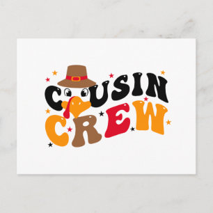 Cartes Pour Fêtes Annuelles Équipe Cousin Thanksgiving