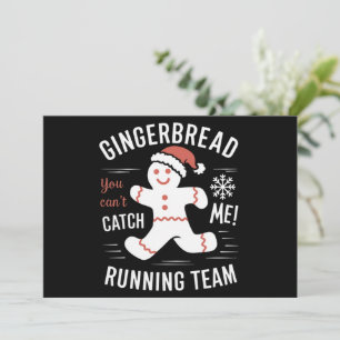 Cartes Pour Fêtes Annuelles Équipe de course en pain d'épices Humour de Noël