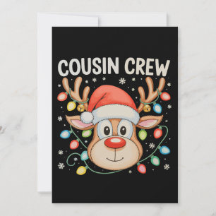 Cartes Pour Fêtes Annuelles Équipe de cousins rennes Noël Xmas lumières vacanc