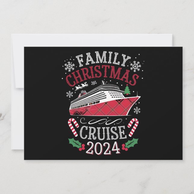 Cartes Pour Fêtes Annuelles Équipe de croisière de Noël 2024 en famille (Devant)