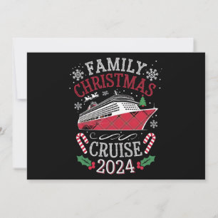 Cartes Pour Fêtes Annuelles Équipe de croisière de Noël 2024 en famille