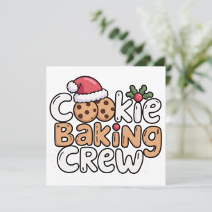 Cartes Pour Fêtes Annuelles Équipe de fabrication de biscuits de Noël Vacances