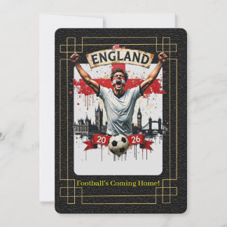 Cartes Pour Fêtes Annuelles Équipe de football d'Angleterre vierge 2026 Téléch
