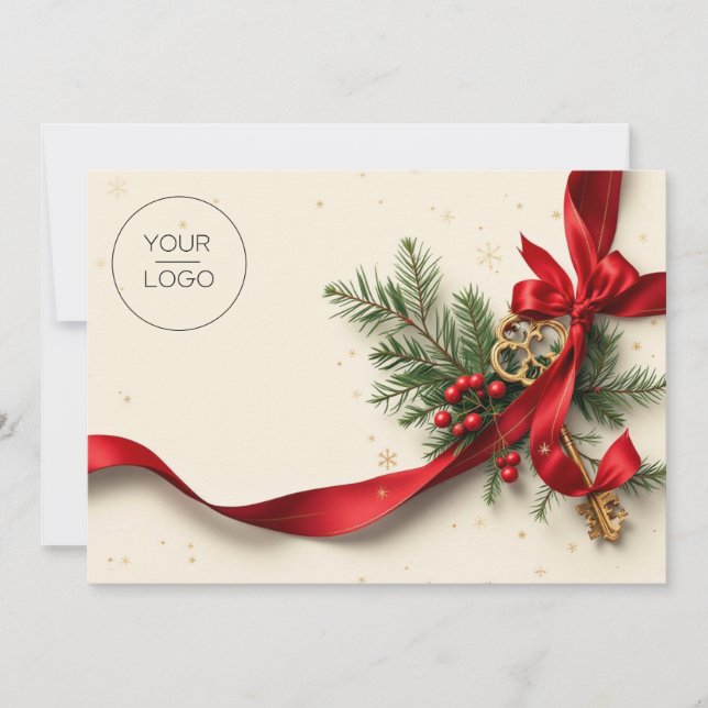 Cartes Pour Fêtes Annuelles Équipe de l'immobilier professionnel Noël (Devant)