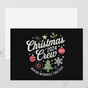 Cartes Pour Fêtes Annuelles Équipe de Noël 2024Famille tenue de Noël assortie