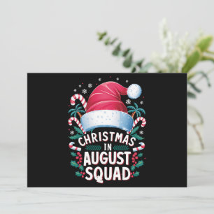 Cartes Pour Fêtes Annuelles Équipe de Noël en août Drôle d'été Xmas