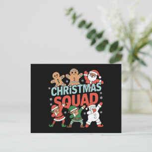 Cartes Pour Fêtes Annuelles Équipe de Noël Père Noël Dabbing Elf Family Corres