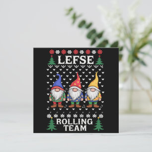 Cartes Pour Fêtes Annuelles Équipe de roulage de Lefse Gnome de Noël de cuisso