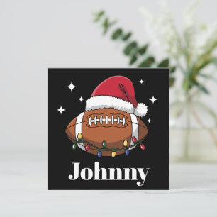 Cartes Pour Fêtes Annuelles Équipe de sport d'hiver de football de Noël person