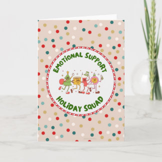Cartes Pour Fêtes Annuelles Équipe de vacances de soutien émotionnel