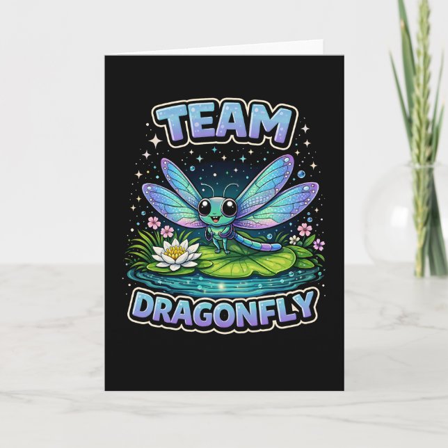 Cartes Pour Fêtes Annuelles Équipe Dragonfly (Devant)