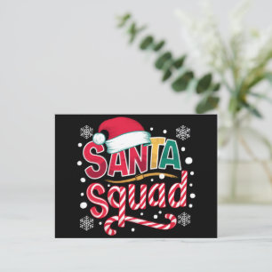 Cartes Pour Fêtes Annuelles Équipe du Père Noël Xmas Squad tenue de famille as