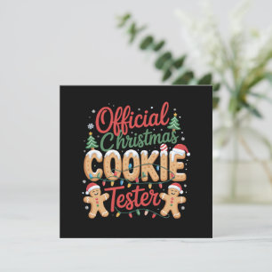 Cartes Pour Fêtes Annuelles Équipe officielle de testeurs de biscuits de Noël 