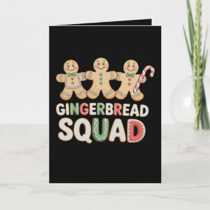Cartes Pour Fêtes Annuelles Équipe pain d'épice Mignon biscuit Noël Xmas