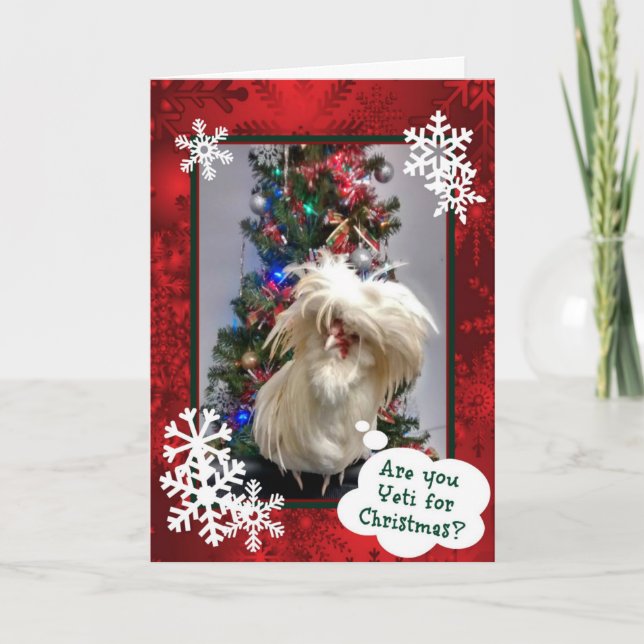 Cartes Pour Fêtes Annuelles Es-Tu Yeti Pour Noël ! (Devant)