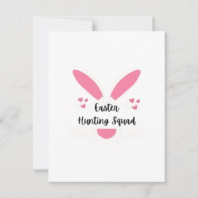 Cartes Pour Fêtes Annuelles Escouade de chasse de Pâques sur une (Devant)