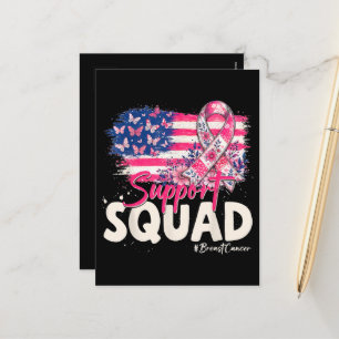 Cartes Pour Fêtes Annuelles Escouade de soutien des guerrières contre le cance