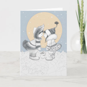 Cartes Pour Fêtes Annuelles Eskimo kiss