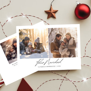 Cartes Pour Fêtes Annuelles Espagnol Feliz Navidad Family Fun Christmas Photo