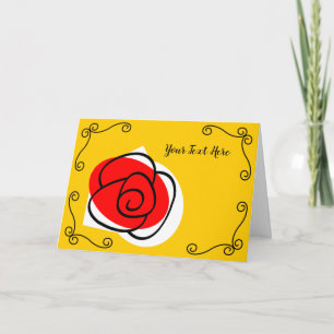 Cartes Pour Fêtes Annuelles Espagnol Rose Corners Paysage de texte