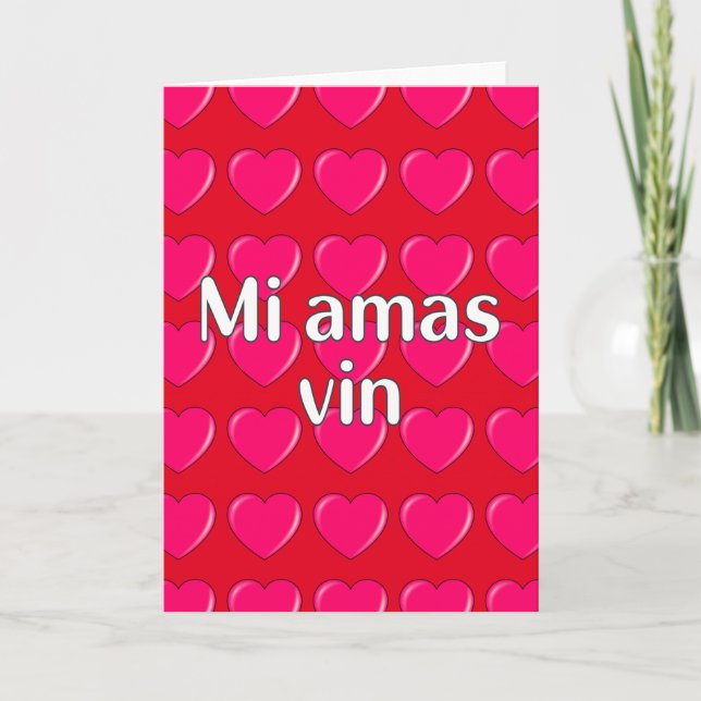 Cartes Pour Fêtes Annuelles Espéranto - je t'aime (Devant)