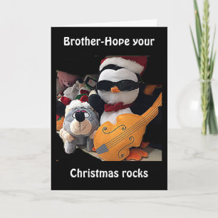CARTES POUR FÊTES ANNUELLES ESPÉREZ VOTRE FRÈRE ROCHERS "CHRISMAS"