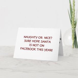CARTES POUR FÊTES ANNUELLES ESPÉRONS QUE PÈRE NOËL NE SE TROUVE PAS SUR FACEBO