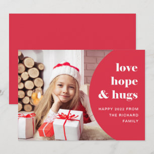Cartes Pour Fêtes Annuelles Espoir et accents Image courbe rouge