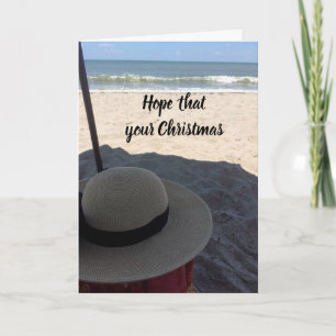 CARTES POUR FÊTES ANNUELLES ESPOIR ***NOËL** EST COMME UNE * JOURNÉE À LA PLAG