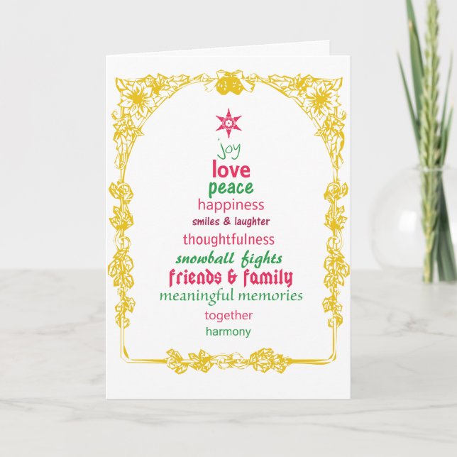 Cartes Pour Fêtes Annuelles Esprit de Noël (Devant)