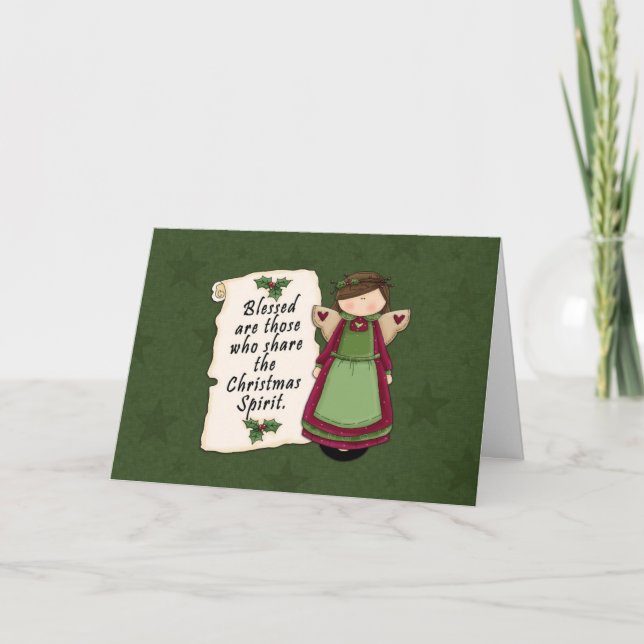 Cartes Pour Fêtes Annuelles Esprit de Noël (Devant)