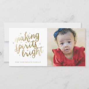 Cartes Pour Fêtes Annuelles Esprits brillants   Photocarte de vacances