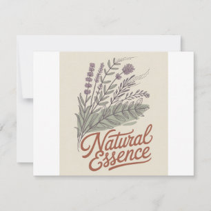 Cartes Pour Fêtes Annuelles Essence Naturelle Botanique Vintage Fleur Sauvage
