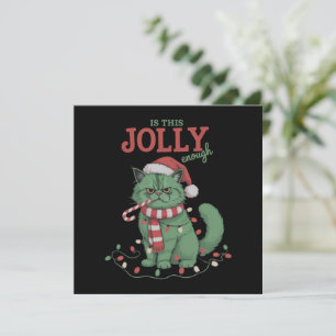 Cartes Pour Fêtes Annuelles Est-ce que cette fête de Noël de chat mignon est a