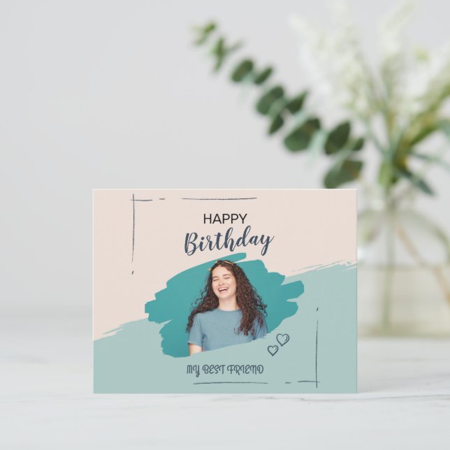 Cartes Pour Fêtes Annuelles Esthétique personnalisée Joyeux anniversaire (Debout devant)