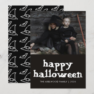 Cartes Pour Fêtes Annuelles Esthétique sorcière moderne pour photo de famille