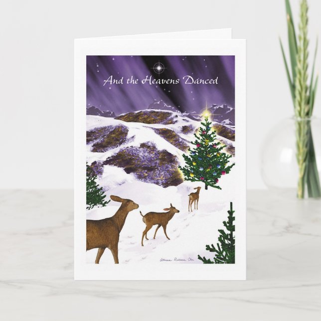Cartes Pour Fêtes Annuelles Et les cieux dansèrent (Devant)