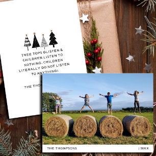 Cartes Pour Fêtes Annuelles Et Les Enfants Écoutent Funny Photo De Famille Noë